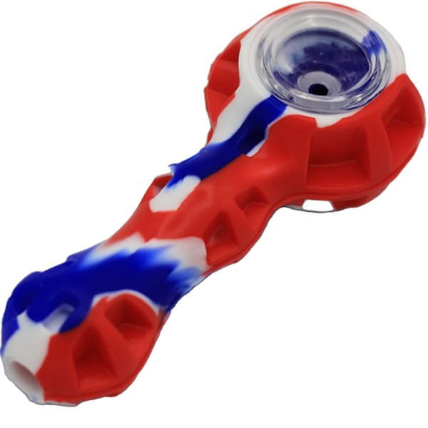 SILICONE BOWL RED WHITE & BLUE DESIGN - SMDistro